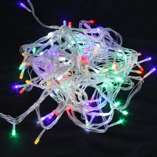 100 LED Connectable Fairy Light – Multi-Mode — multi transparent in use 01 view.