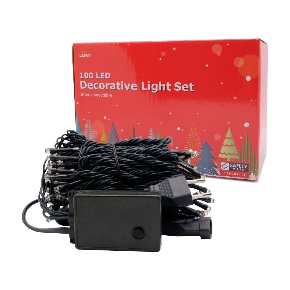 100 LED Connectable Fairy Light – Multi-Mode — packaging view.