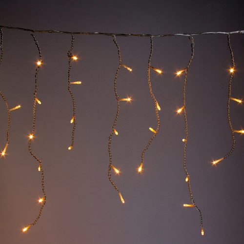 100 LED Connectable Icicle Light – Static — warm white in use 02 view.