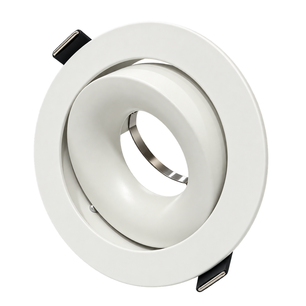 Deep Recessed Adjustable Anti-Glare MR16/GU10 Downlight Fixture — white main view.