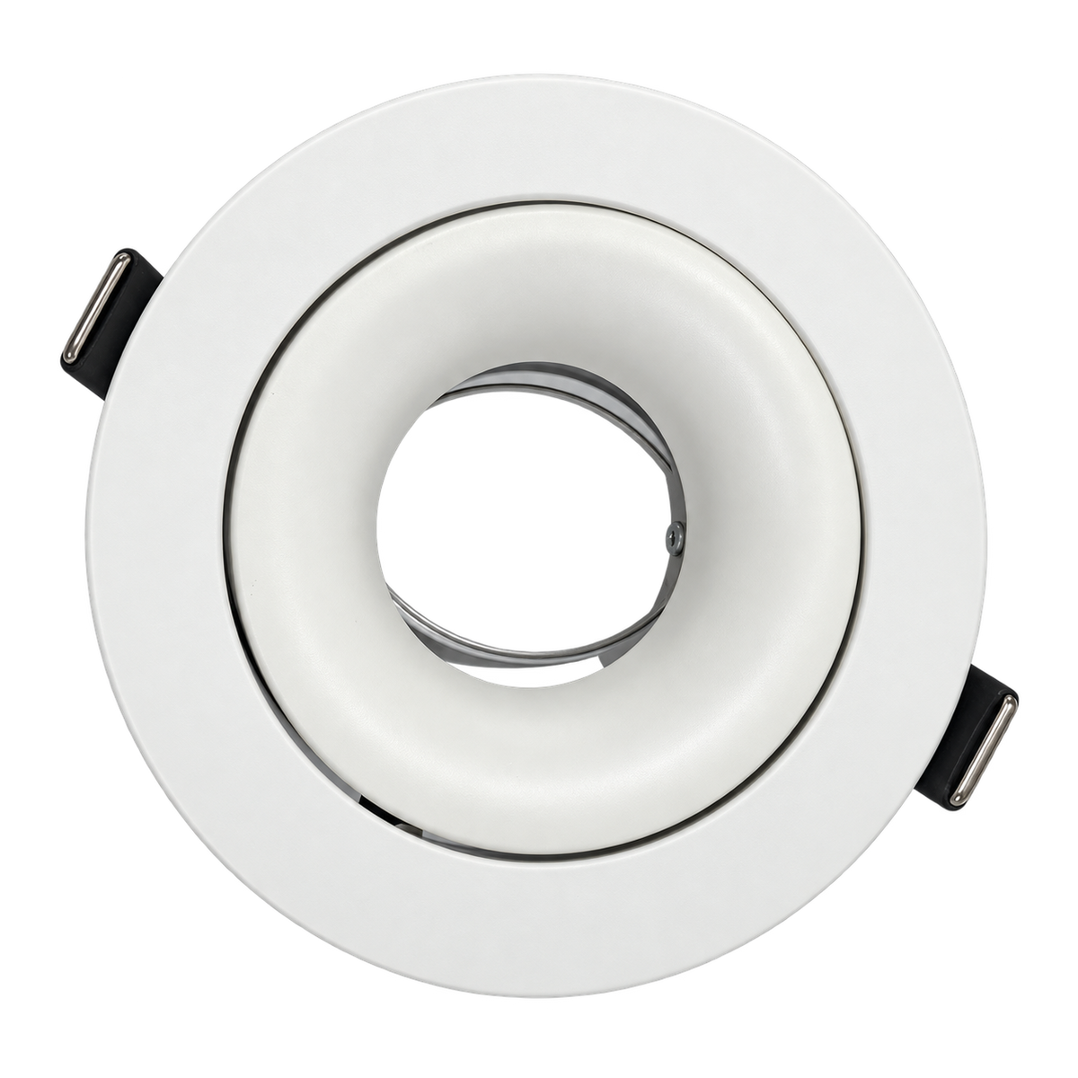 Deep Recessed Adjustable Anti-Glare MR16/GU10 Downlight Fixture — white top view.