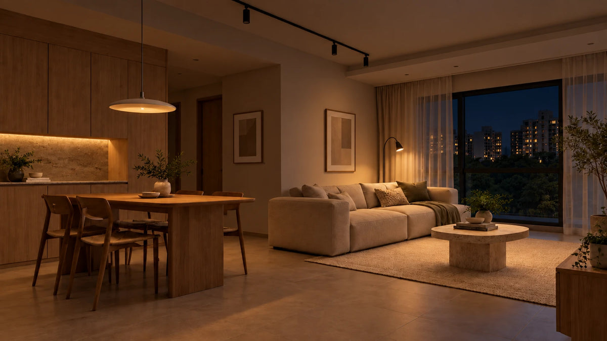 Illustrative Singapore apartment lighting inspiration — relax scene