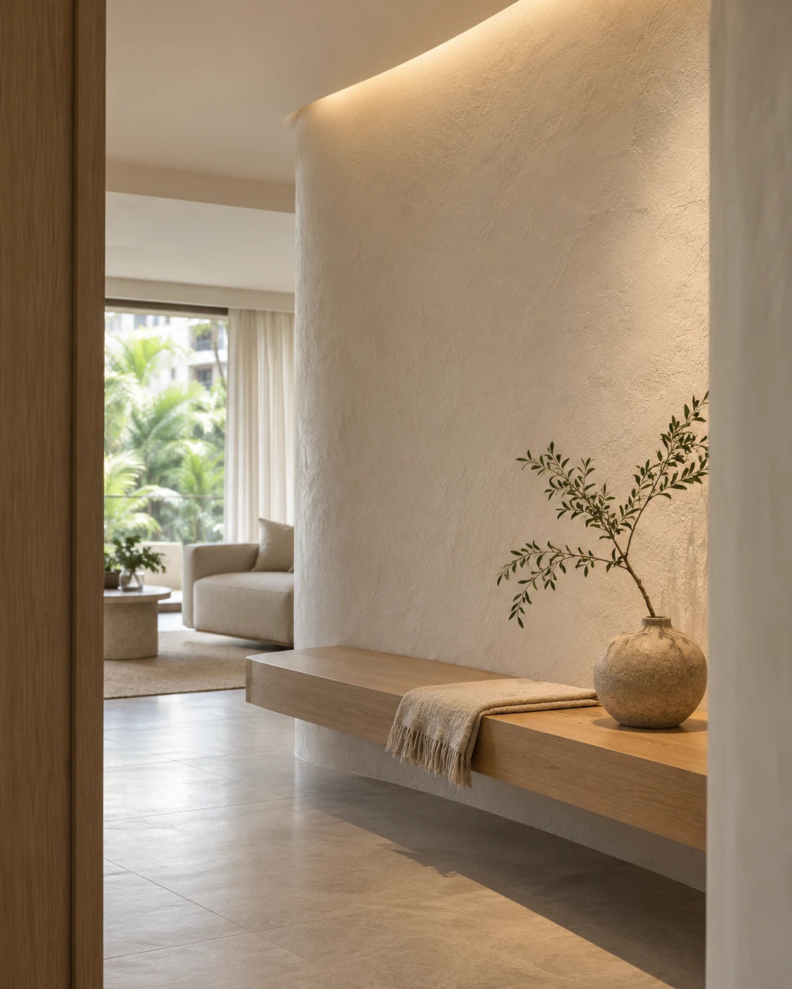Residential lighting concept — illustrative, not a completed LUMI project