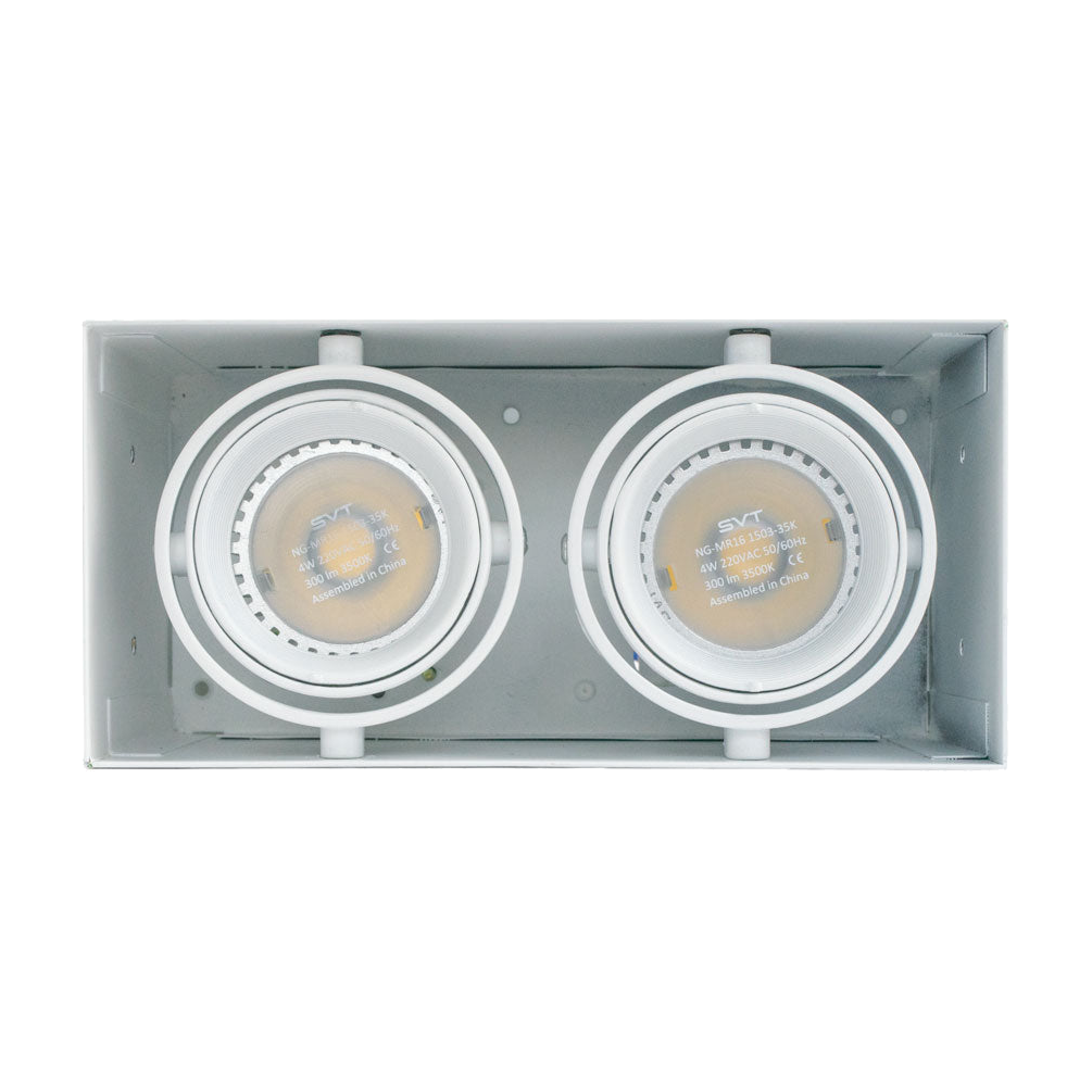 MR16 GU10 Adjustable Downlight Fixture — white main view.