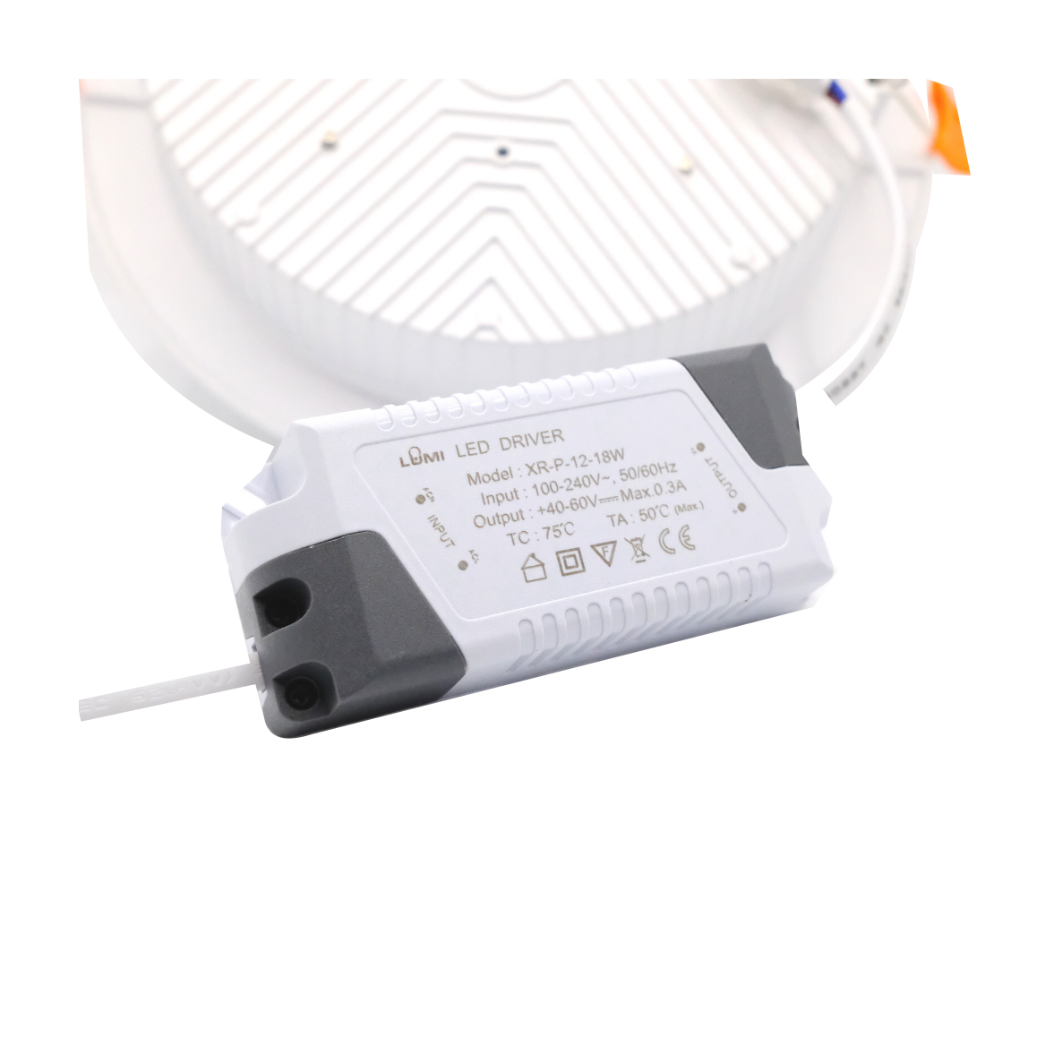 Round LED Downlight – 6 Inch, 16W — driver detail view.
